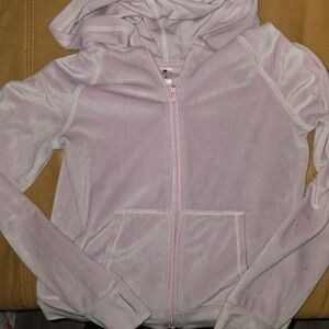 Lavender Velvet Zip-Up Hoodie